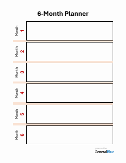 Free 6-Month Planner - Download in Word (Classic)