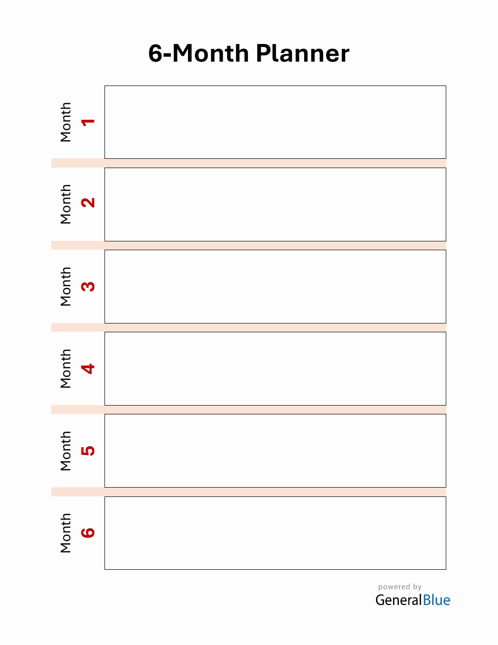 Free 6-Month Planner - Download in PDF (Classic)