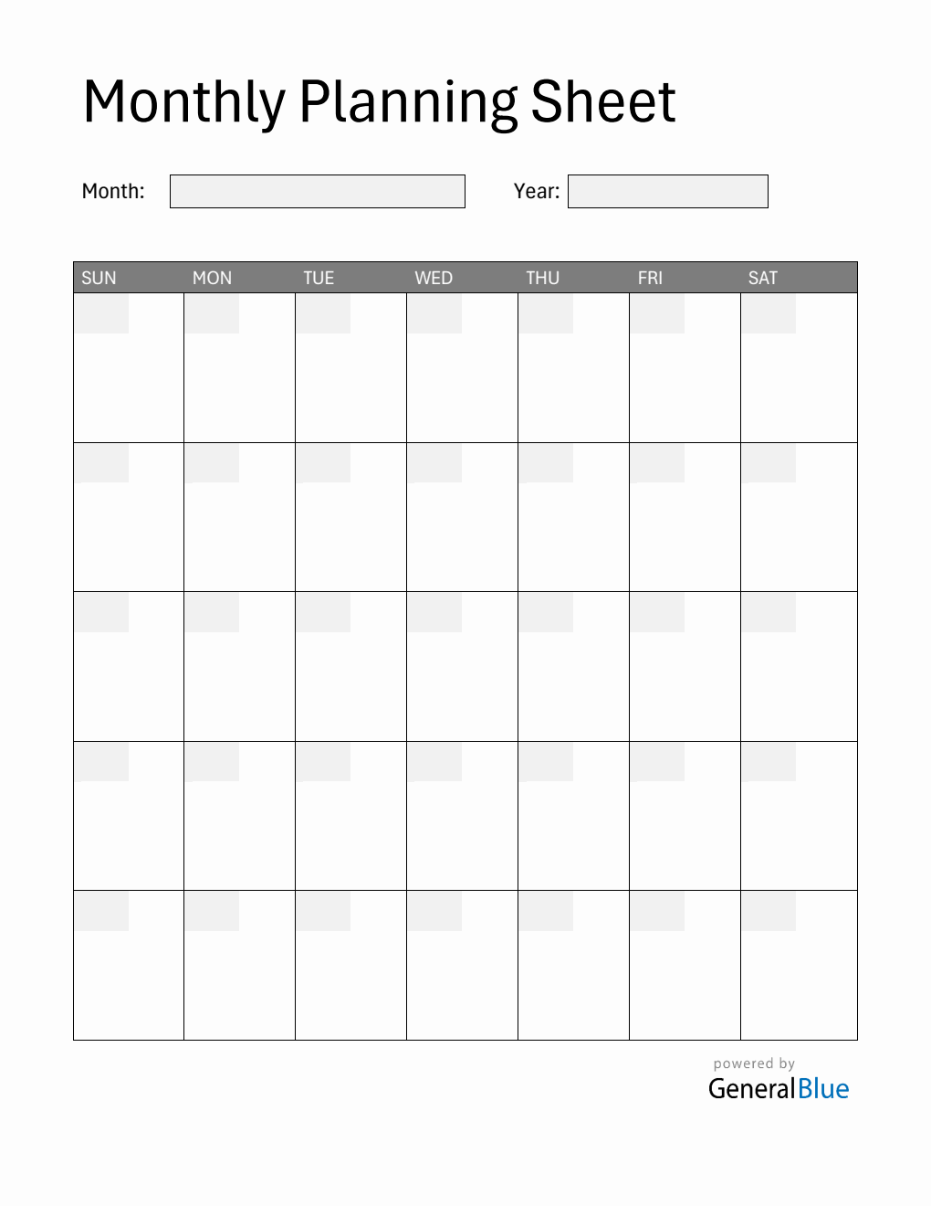 Customizable At-a-Glance Monthly Planner (Word)