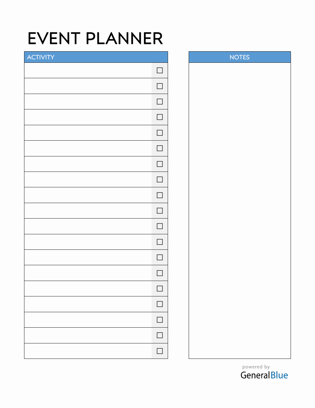 Event Planning PDF - Free  Template
