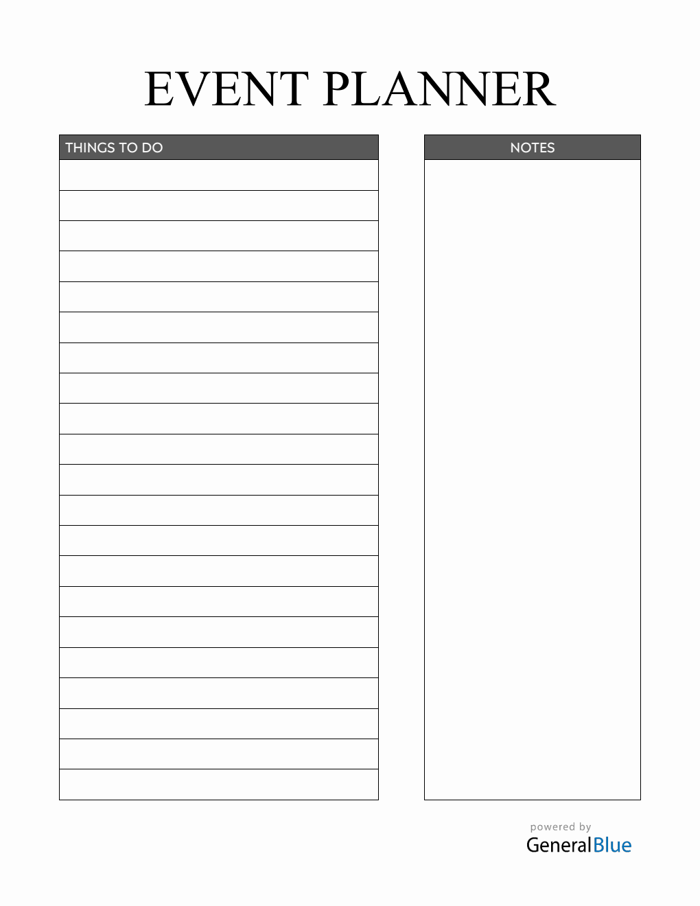 Event Planning PDF - Free Customizable Template