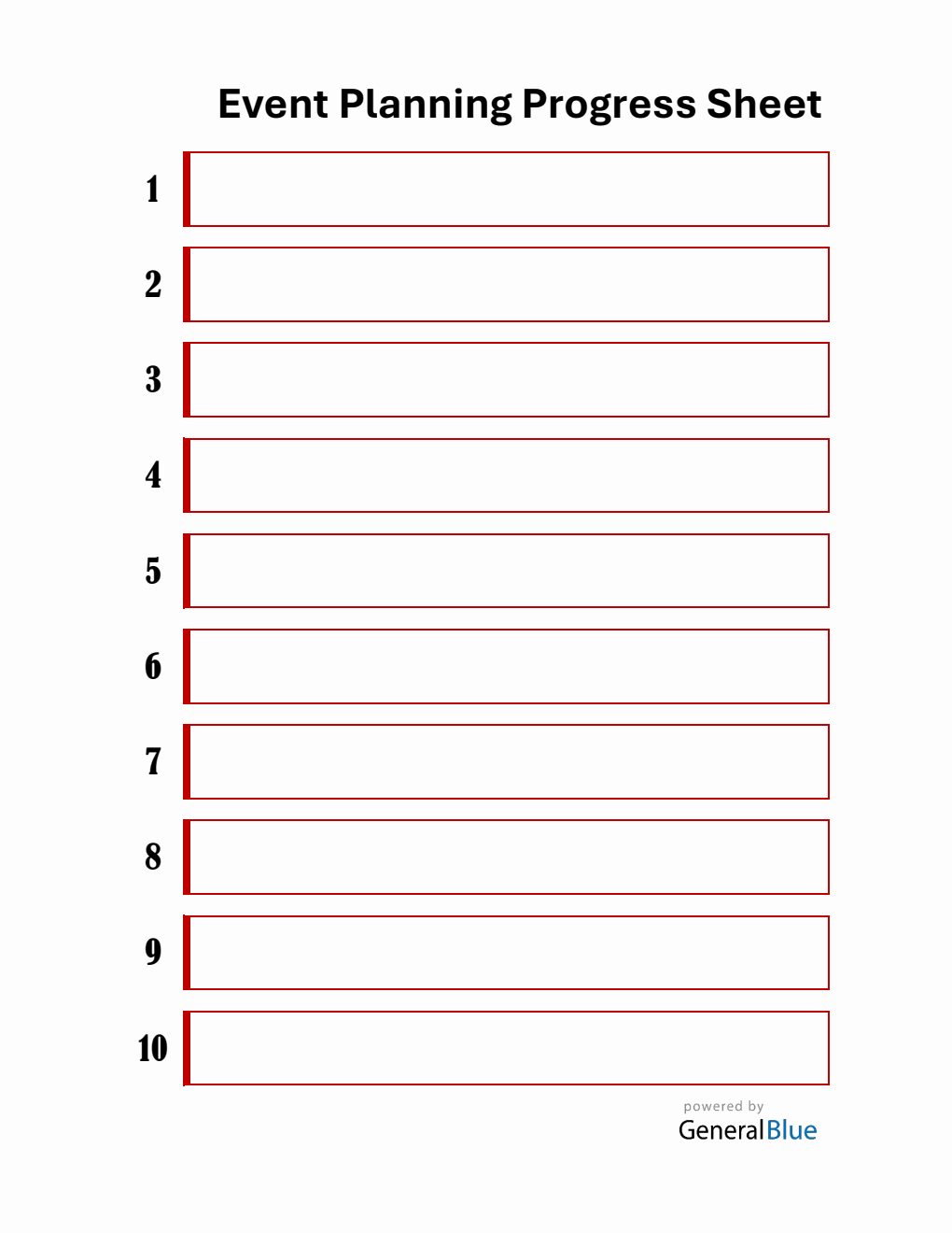 Event Planner Template in PDF (Fillable)