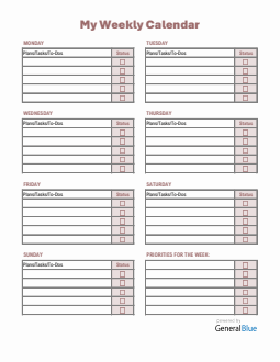 Excel Weekly Checklist Template (Free To Customize)