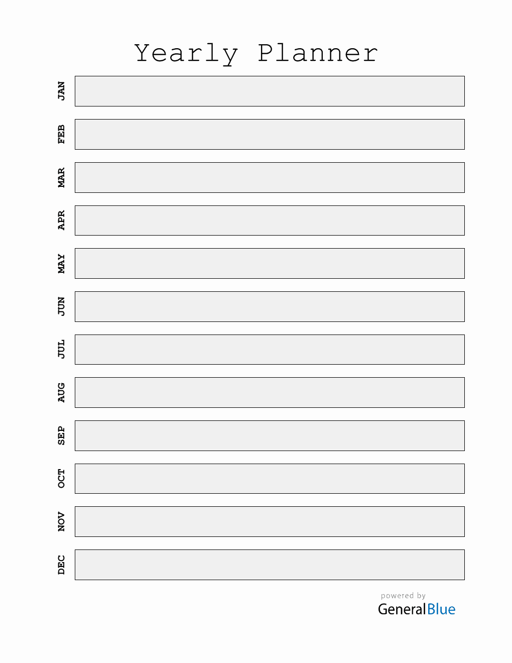 Free Yearly Planner Template Word (Classic)