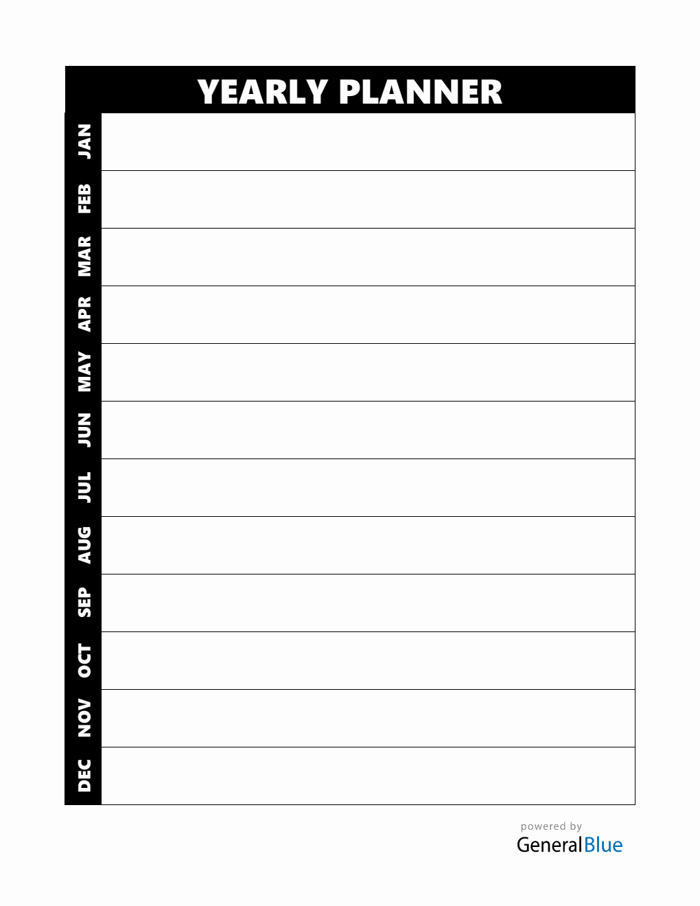 Free Yearly Planner Template Word (Highlighted)
